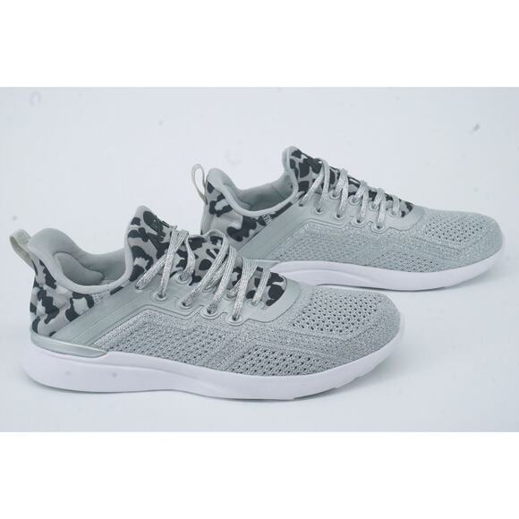APL Techloom Tracer Knit Training Grey Low Top Sneaker SZ 37 $258 Womens Silver - Picture 4 of 11